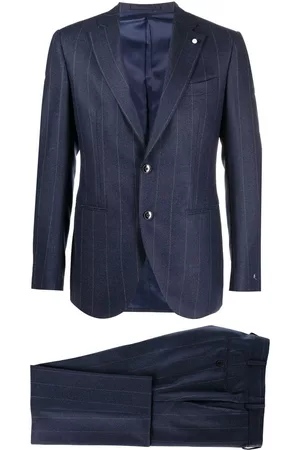 LUIGI BIANCHI MANTOVA Pantalones de vestir con rayas estampadas