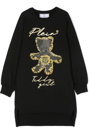Philipp Plein Vestido estilo suéter con estampado gráfico