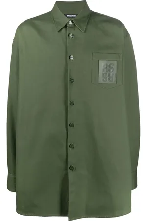 RAF SIMONS Camisa oversize con parche del logo