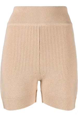 Patou Shorts de canalé con tiro alto