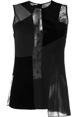 Stella McCartney Top con detalle de encaje y diseño patchwork