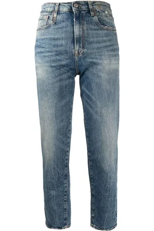 R13 Jeans capri con tiro alto