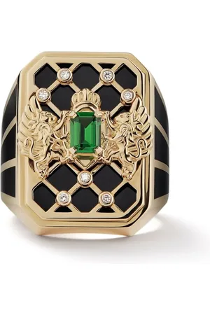 Balmain Anillo de sello Emblem en oro amarillo de 18kt