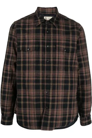 Aspesi Camisa manga larga con cuadros estampados