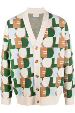 Drôle de Monsieur Cárdigan con logo en intarsia