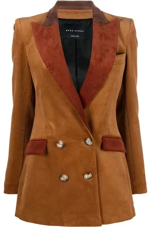 HEBE STUDIO Blazer con solapas en contraste y doble botonadura