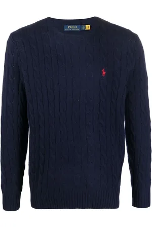 Ralph Lauren Suéter en tejido de ochos y logo bordado