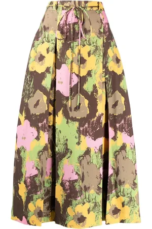 REJINA PYO Falda con estampado floral y moño