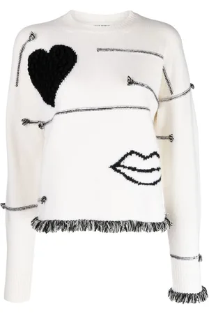 Sonia by Sonia Rykiel Suéter con costuras y labios en contraste