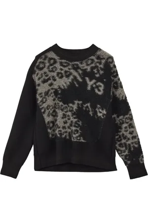 Y-3 Suéter con estampado de leopardo