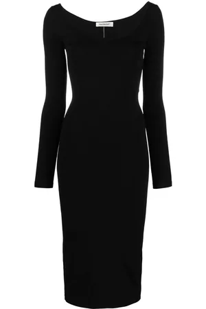 There Was One Vestido midi manga larga