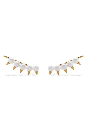 Tasaki Aretes Danger Plus Collection Line en oro amarillo de 18kt con perla Akoya