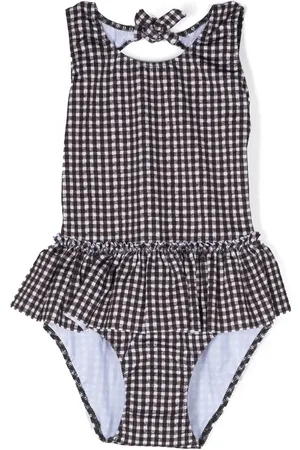 Le pandorine Traje de baño con estampado de cuadros