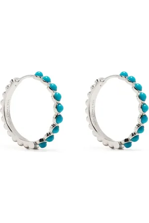 Dower and Hall Arracadas Azure con turquesa medianas
