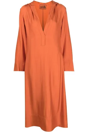 Colville Vestido con capucha y cuello en V