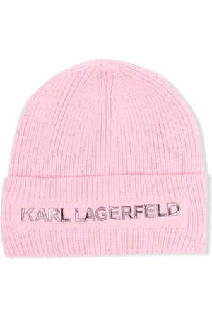 Karl Lagerfeld Gorro tejido con letras del logo