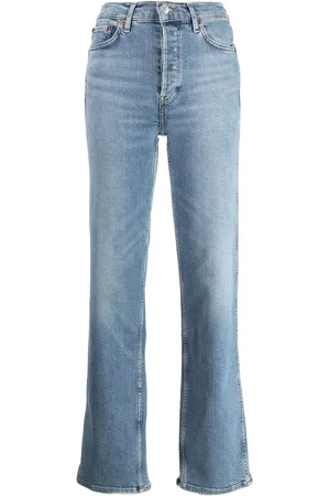 RE/DONE Jeans rectos con tiro alto
