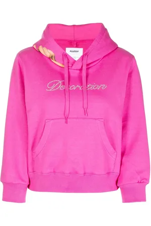 DOUBLET Hoodie con logo de strass