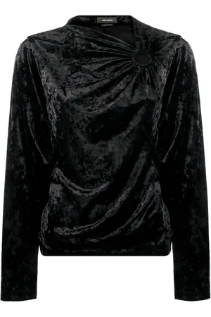 Isabel Marant Top arrugado con manga larga