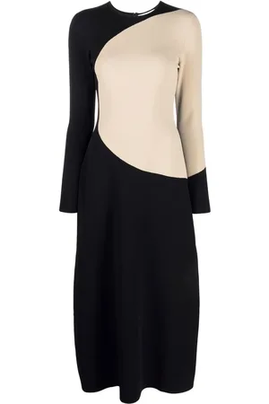 Tory Burch Vestido midi con diseño color block