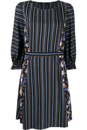 Paul Smith Vestido con estampado floral y rayas