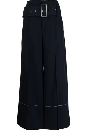 Céline Pantalones anchos con cinturón