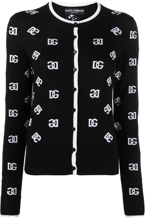Dolce & Gabbana Cárdigan tejido con motivo DG de intarsia