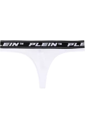 Philipp Plein Pack de tres tangas con logo en la pretina