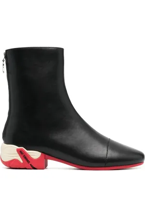 RAF SIMONS Botas con ribete en contraste y tacón de 45mm