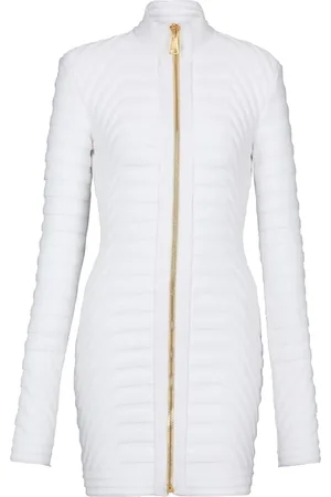 Balmain Vestido capitonado con cierre