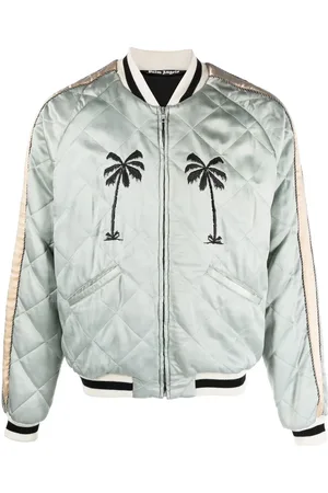 Palm Angels Chamarra capitonada con motivo bordado