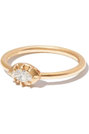 JACQUIE AICHE Anillo Sophia en oro amarillo de 14kt con diamantes