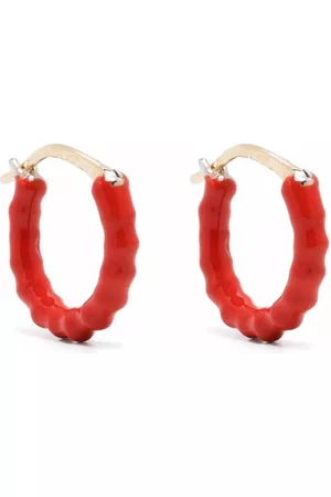 Gaya Arracadas mini en oro amarillo de 18kt con esmalte