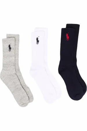 Ralph Lauren Calcetines tejidos de canalé con motivo bordado