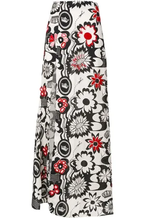 AMIR SLAMA Pantalones anchos con estampado floral