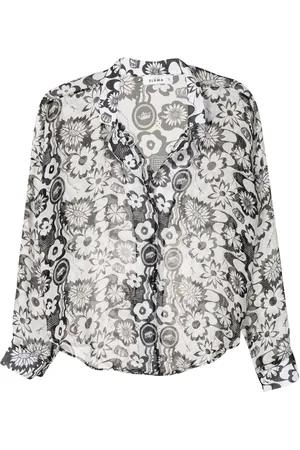 AMIR SLAMA Camisa de seda con estampado floral