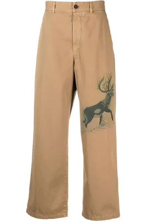 Incotex Pantalones anchos con estampado gráfico