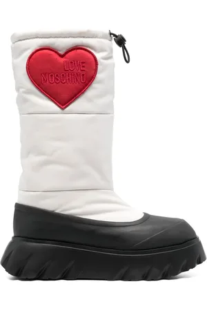 Moschino Botas capitonadas con parche de corazón