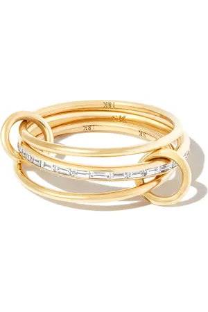 SPINELLI KILCOLLIN Anillo de tres aros en oro amarillo de 18kt con diamantes