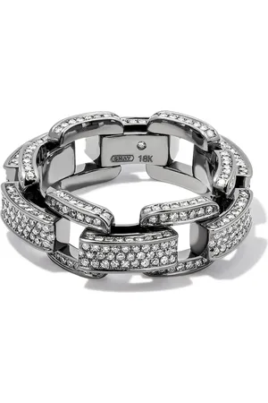 Shay Anillo de cadena en oro amarillo de 18kt con diamantes