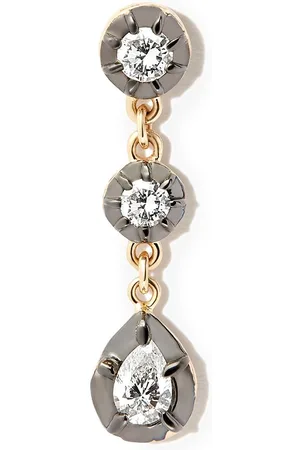 JACQUIE AICHE Aretes en oro amarillo de 14kt con diamantes