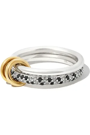 SPINELLI KILCOLLIN Anillo Virgo Petite Noir en oro blanco de 18kt con diamantes