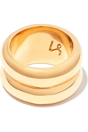 LOREN STEWART Anillo Double Puff en oro vermeil