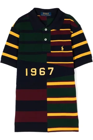 Ralph Lauren Playera tipo polo con rayas estampadas