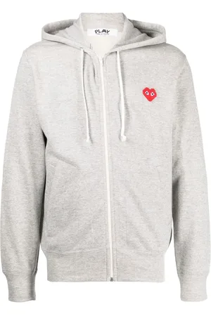 Comme des Garçons Hoodie con cierre y parche del logo