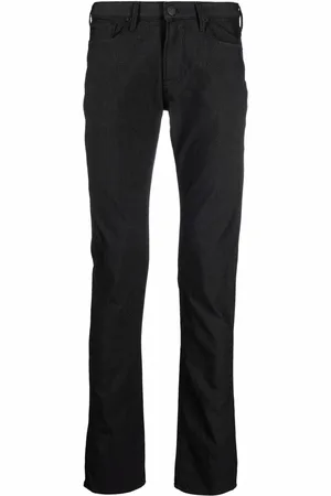 Emporio Armani Pantalones slim con placa del logo