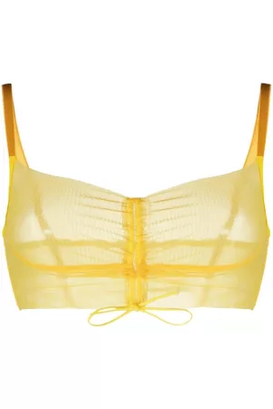 ISOSCELES Bralette de malla con motivo de mariposas