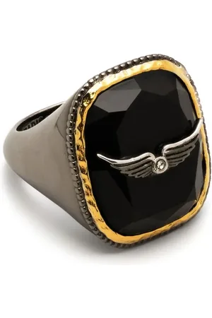 Zadig & Voltaire Anillo Rock con sello cuadrado