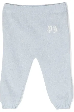 Palm Angels Pantalones tejidos con logo bordado