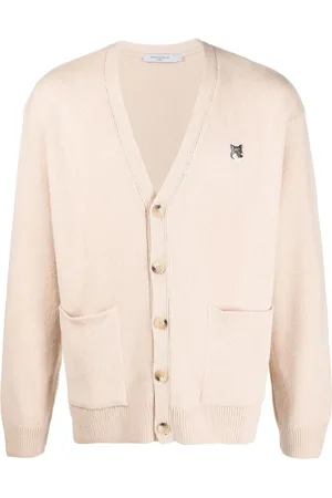 Maison Kitsuné Cárdigan con parche Fox Head